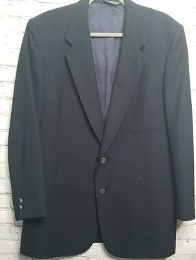 Christian Dior mens jacket size 40 navy blue EUC